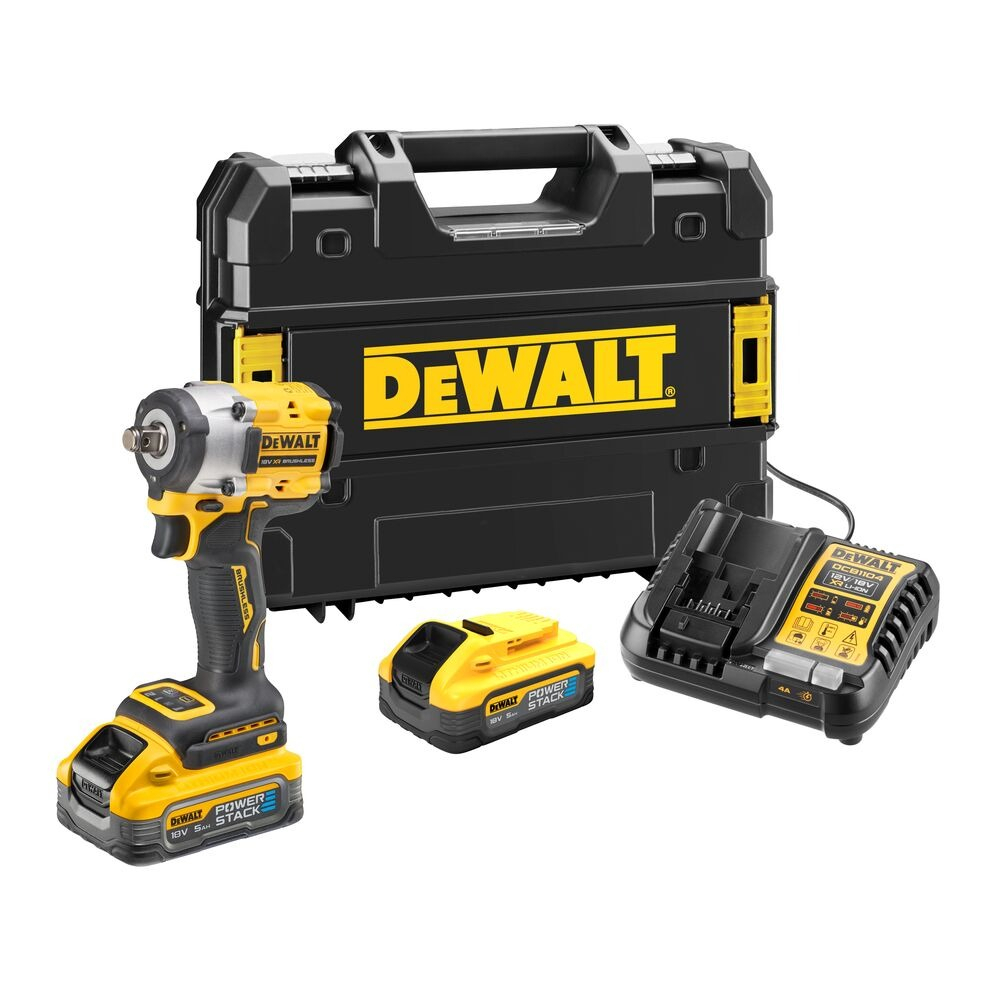 Aku bezuhlíkový rázový uťahovač DeWALT DCF921H2T POWERSTACK 18V 1/2
