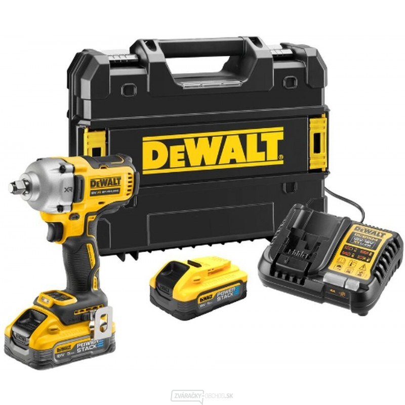 Aku bezuhlíkový rázový uťahovač DeWALT DCF891H2T POWERSTACK 18V