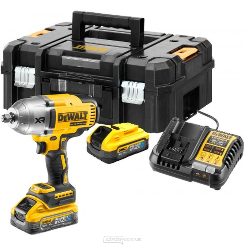 Aku bezuhlíkový rázový uťahovák DeWALT DCF900H2T POWERSTACK 18V 1/2"