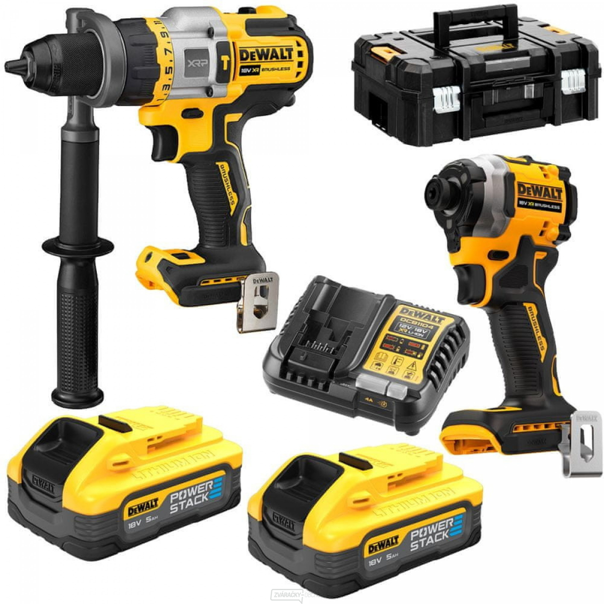 Aku kombinovaná sada DeWALT DCK2052H1E1T POWERSTACK 18V (1 x 1,7 Ah, 1 x 5 Ah)