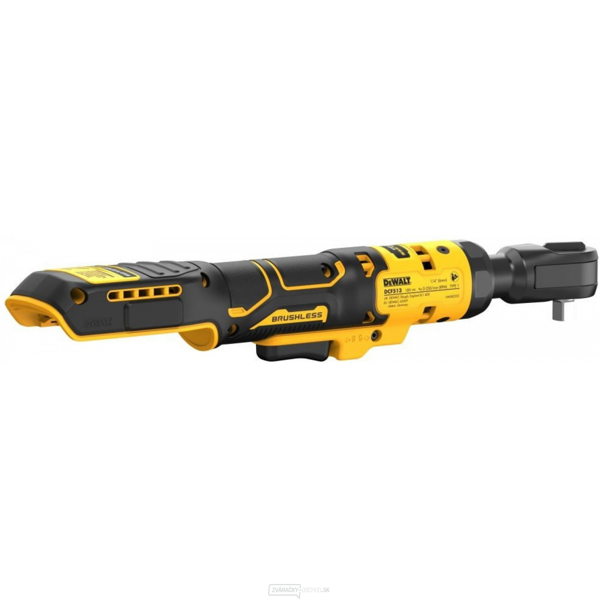 Aku bezuhlíková račňa s otvorenou hlavou DeWalt DCF513N 18V 3/8" (bez aku a nabíjačky)