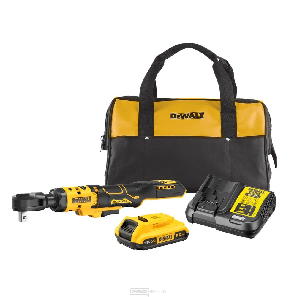 Aku bezuhlíková račňa DeWALT DCF512D1 s otvorenou hlavou 18V