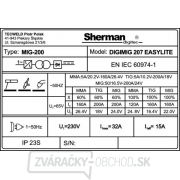 Sherman DIGIMIG 207 EASYLITE + Horák 3m + Káble 2m + Kukla + Ventil + Hadica + Fľaša CO2 Náhľad