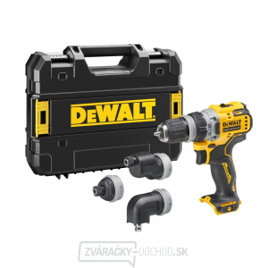 Aku bezuhlíková vŕtačka s multifunkčnou hlavou 4v1 DeWALT DCD703NT12 V (bez akumulátora a nabíjačky)