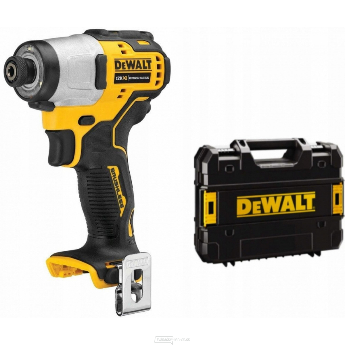 Aku bezuhlíkový rázový uťahovač DeWALT DCF801N 1/4" 12V (bez akumulátora a nabíjačky)