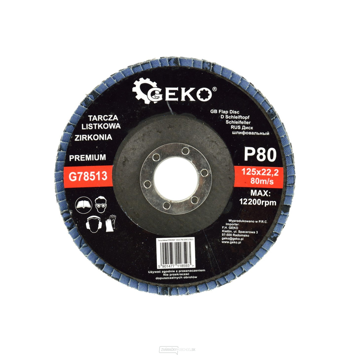 Geko - Lamelový kotúč ZIRCON 125mm P80