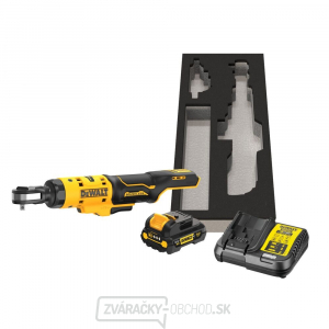 Aku bezuhlíková račňa s otvorenou hlavou DeWALT DCF504L1G 12 V 1/4