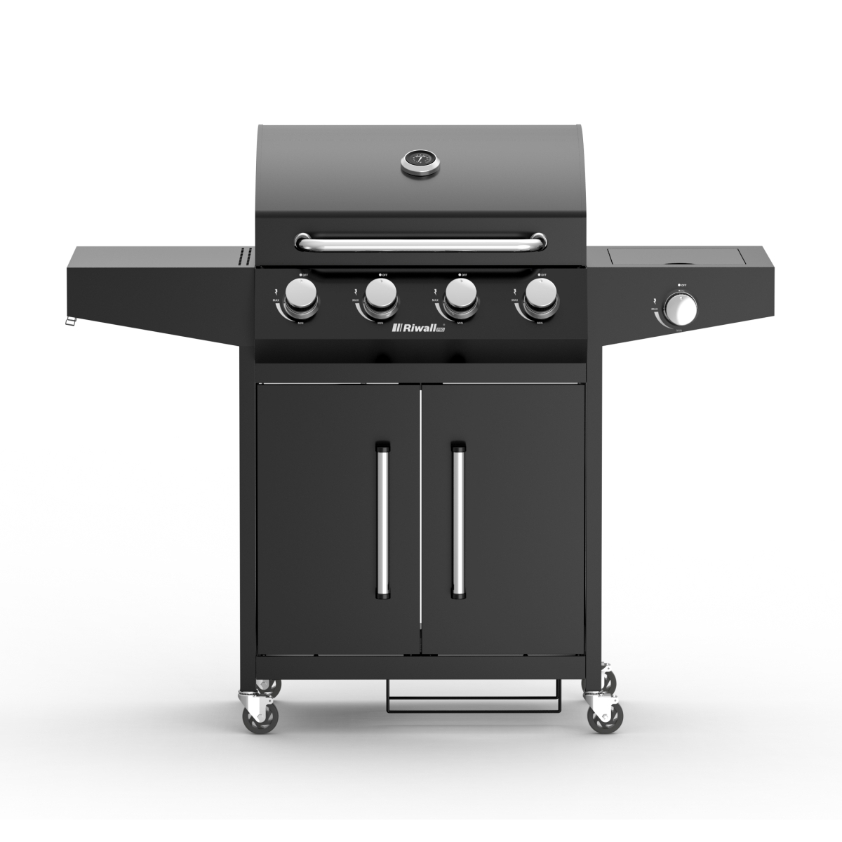 Riwall PRO RGG 41 plynový gril 15 kW so štyrmi horákmi a bočným varičom Náhľad