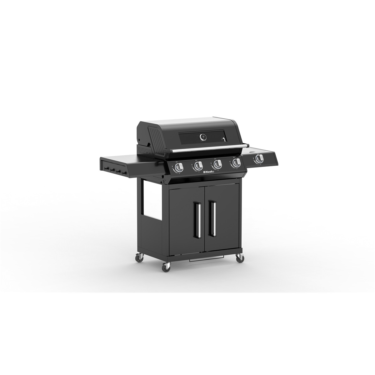 Riwall PRO RGG 41 EXL luxusný plynový gril 17 kW so štyrmi horákmi a bočným varičom Náhľad