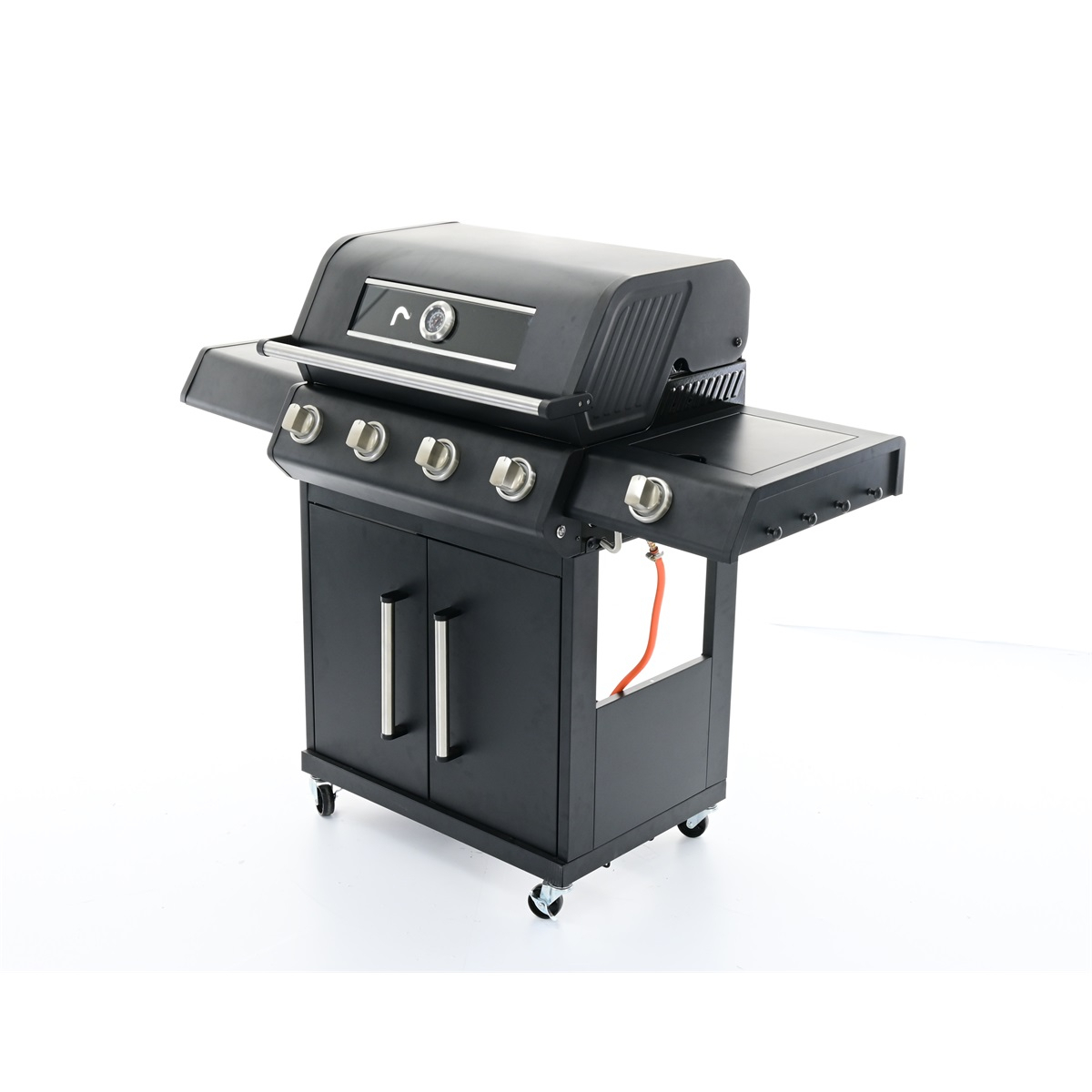Riwall PRO RGG 41 EXL luxusný plynový gril 17 kW so štyrmi horákmi a bočným varičom Náhľad