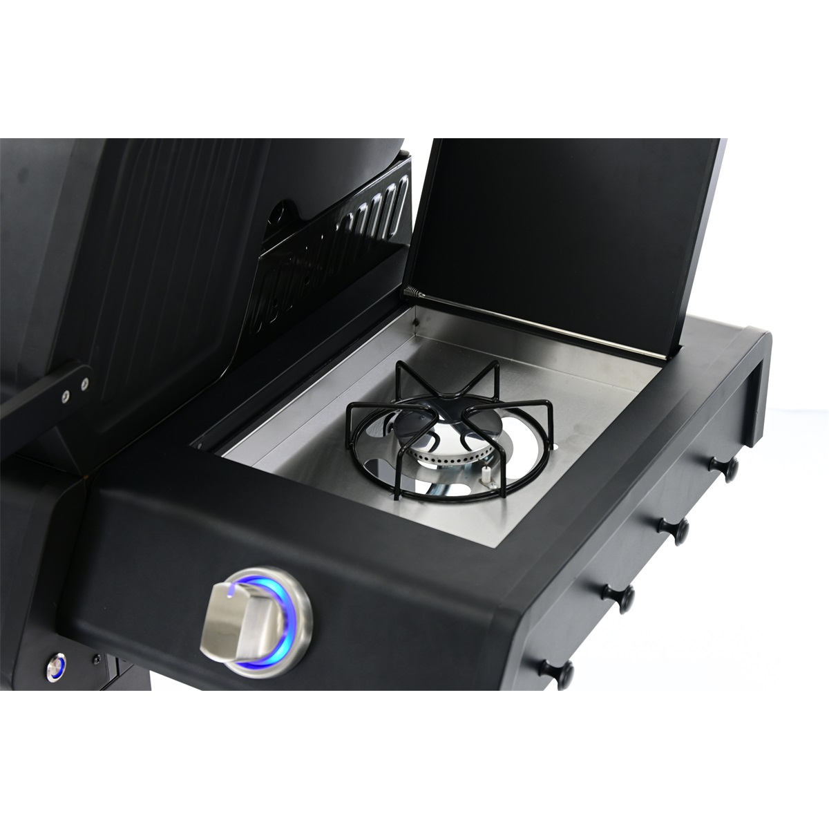 Riwall PRO RGG 41 EXL luxusný plynový gril 17 kW so štyrmi horákmi a bočným varičom Náhľad