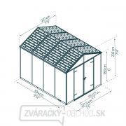 Palram - Canopia Rubicon 8 x 10 antracit heavy duty priestranný záhradný domček Náhľad