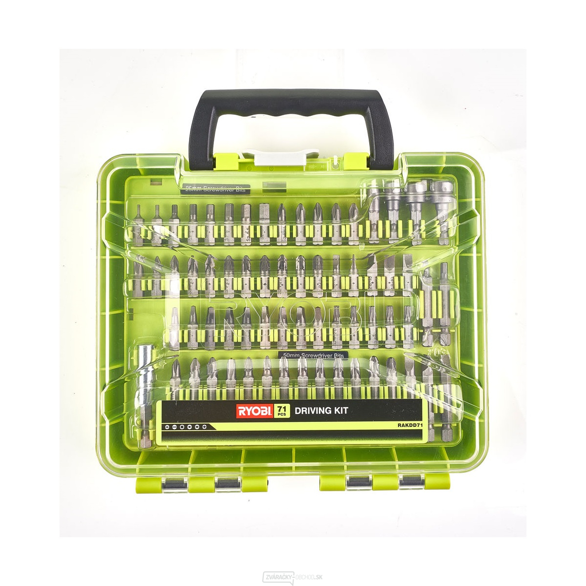 Ryobi RAKDD71 71 ks sada vrtákov a skrutkovacích bitov