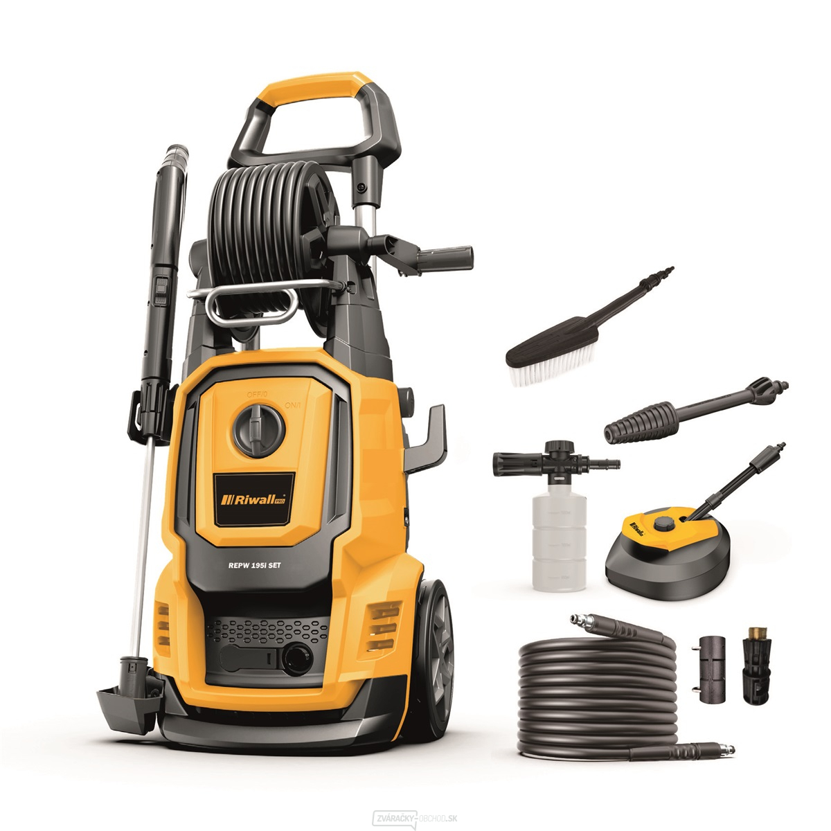Riwall PRO REPW 195i SET elektrická indukčná tlaková umývačka 195 bar s príslušenstvom