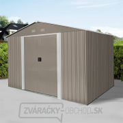 Riwall PRO RMSA 8x10 Brown záhradný domček kovový 3 x 2,4 m so sedlovou strechou hnedý Náhľad