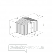 Riwall PRO RMSA 8x10 Brown záhradný domček kovový 3 x 2,4 m so sedlovou strechou hnedý Riwall PRO RMSA 8x10 Brown záhradný domček kovový 3 x 2,4 m so sedlovou strechou hnedý náhled