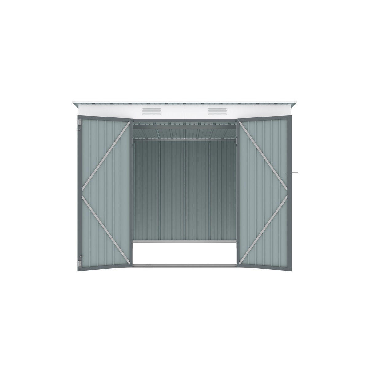 Riwall PRO RMSP 6x8 Anthracite záhradný domček kovový 2,4 x 1,8 ms pultovou strechou antracit Náhľad