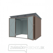 Riwall PRO RMSP 6x8 Brown záhradný domček kovový 2,4 x 1,8 ms pultovou strechou hnedý Náhľad