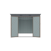 Riwall PRO RMSP 6x8 Brown záhradný domček kovový 2,4 x 1,8 ms pultovou strechou hnedý náhled