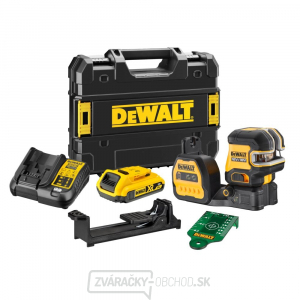 Aku zelený krížový laser s olovnicou 12/18 V DeWALT DCE822D1G18