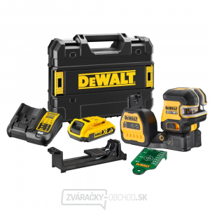 Aku zelený krížový laser s 5 bodmi 12/18 V (bez aku a nabíjačky) DeWALT DCE825D1G18