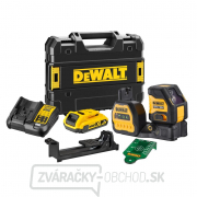 Aku zelený krížový laser s olovnicou 12/18 V DeWALT DCE088D1G18 gallery main image