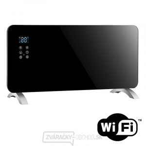 Solight teplovzdušný konvektor sklokeramický 2000W, WiFi, LCD, nastaviteľný termostat, časovač gallery main image