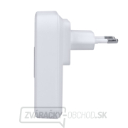 Solight bezdrôtový zvonček bezbatériový, do zásuvky, 150m, biely, learning code Náhľad