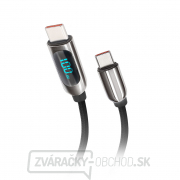 Solight USB-C kábel s displejom, USB-C konektor - USB-C konektor, 100W, 1m Náhľad