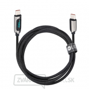 Solight USB-C kábel s displejom, USB-C konektor - USB-C konektor, 100W, 1m Náhľad