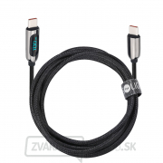Solight USB-C kábel s displejom, USB-C konektor - USB-C konektor, 100W, 2m Náhľad