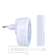 Solight bezdrôtový zvonček s nočným svetielkom na senzor pohybu, do zásuvky, 250m, biely, learning code Náhľad