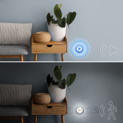 Solight bezdrôtový zvonček s nočným svetielkom na senzor pohybu, do zásuvky, 250m, biely, learning code náhled