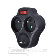 Solight rozbočka s USB A+C nabíjačkou, 2 x 10A, čierna, vypínač Solight rozbočka s USB A+C nabíjačkou, 2 x 10A, čierna, vypínač gallery main image