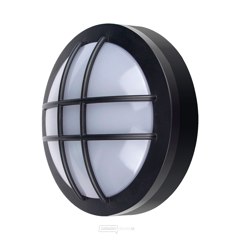 Solight LED vonkajšie osvetlenie okrúhle s mriežkou, 13W, 910lm, 4000K, IP65, 17cm, čierna