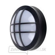 Solight LED vonkajšie osvetlenie okrúhle s mriežkou, 13W, 910lm, 4000K, IP65, 17cm, čierna gallery main image