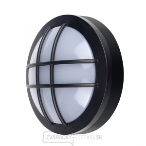Solight LED vonkajšie osvetlenie okrúhle s mriežkou, 13W, 910lm, 4000K, IP65, 17cm, čierna
