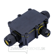 Solight vodeodolná prepojovacia krabička IP68, 1x vstup, 2x výstup, 5-12mm, max. 2.5mm2 Solight vodeodolná prepojovacia krabička IP68, 1x vstup, 2x výstup, 5-12mm, max. 2.5mm2 gallery main image