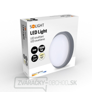 Solight LED vonkajšie osvetlenie okrúhle, 20W, 1500lm, 4000K, IP54, 20cm, šedá farba náhled
