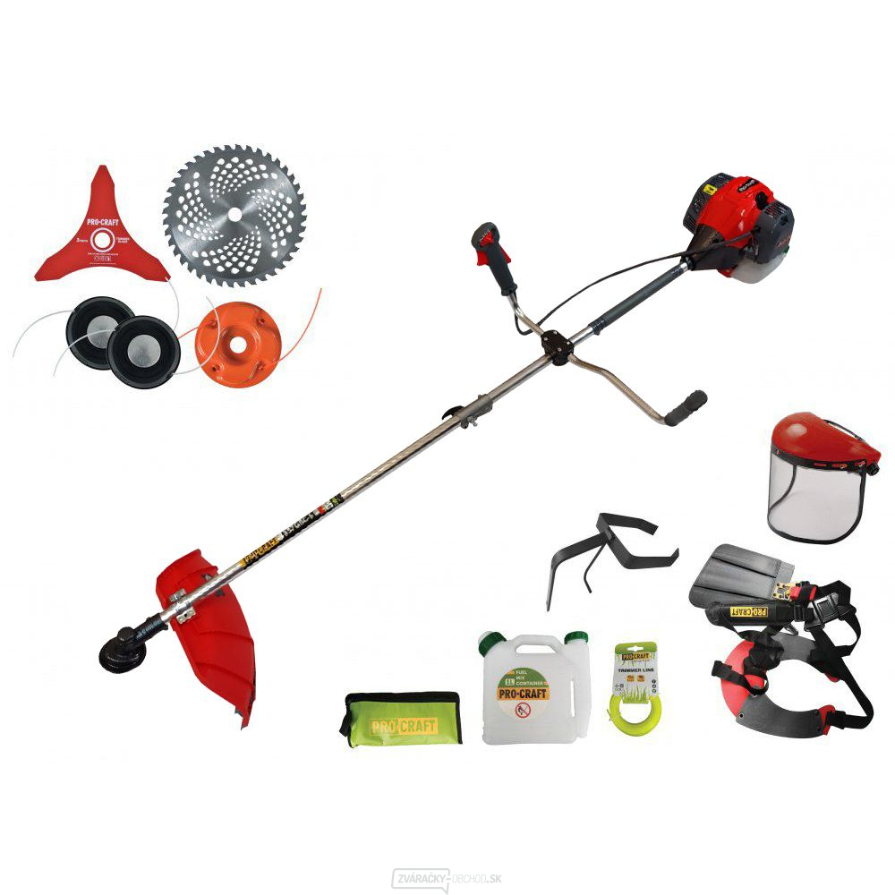 Benzínový krovinorez Procraft 357GBC-S s deliteľným hriadeľom | 357GBC-S