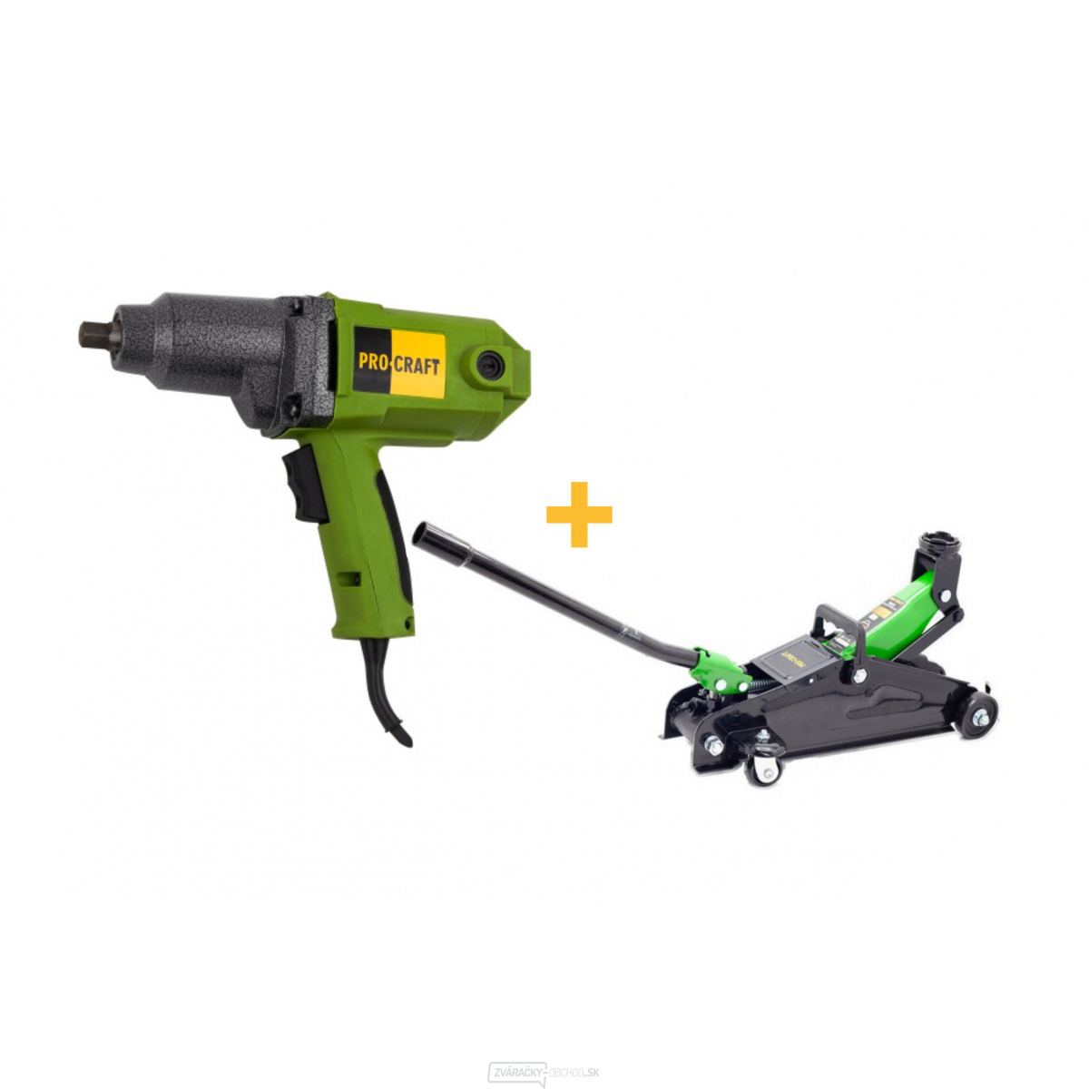 Akčná sada 4 Elektrický rázový uťahovák Procraft ES1450 a Hydraulický pojazdný zdvihák PJ25 | SET4