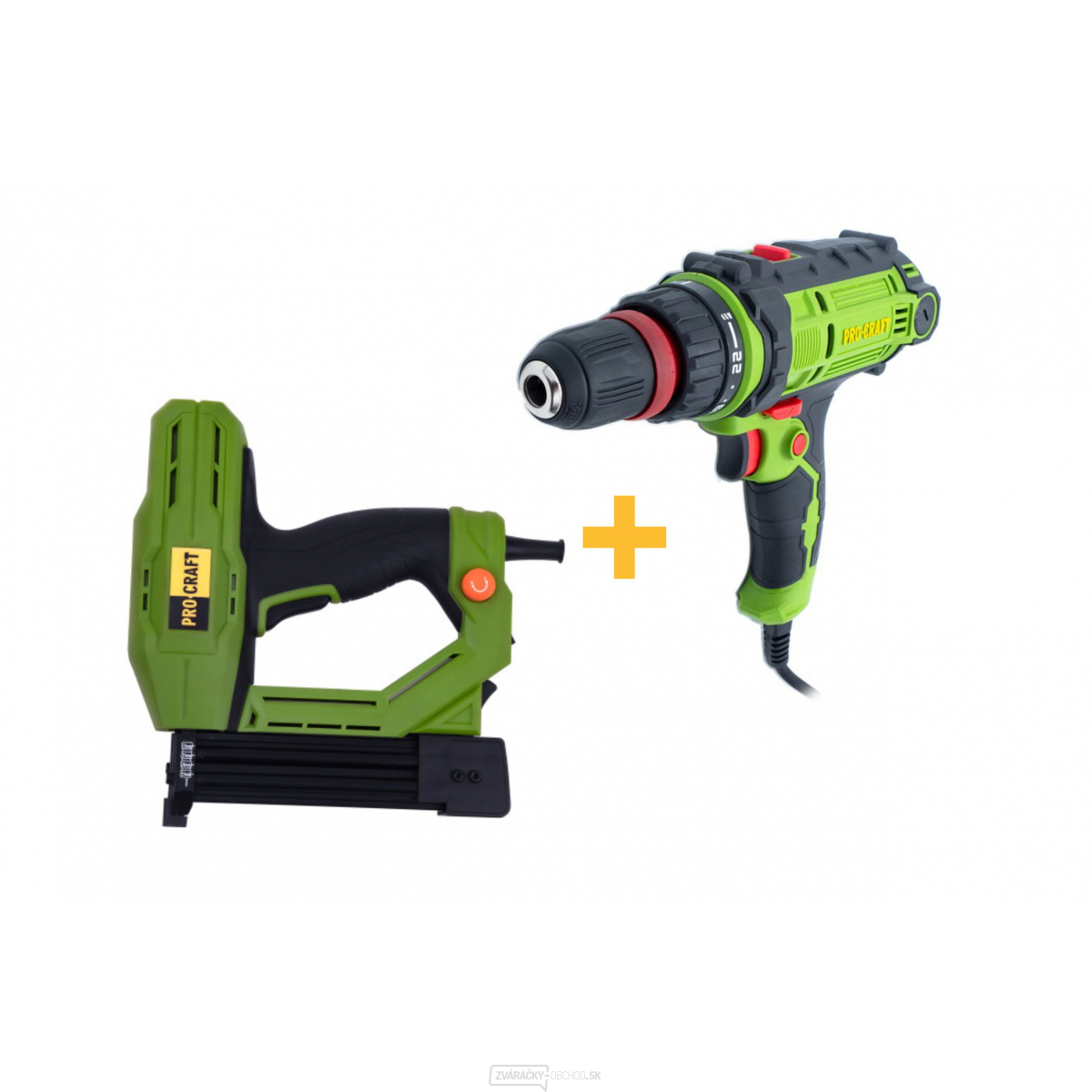 Akčná sada 7 Sponkovacia elektrická pištoľ Procraft PEH600 a Elektrický skrutkovač PB300DFR | SET7