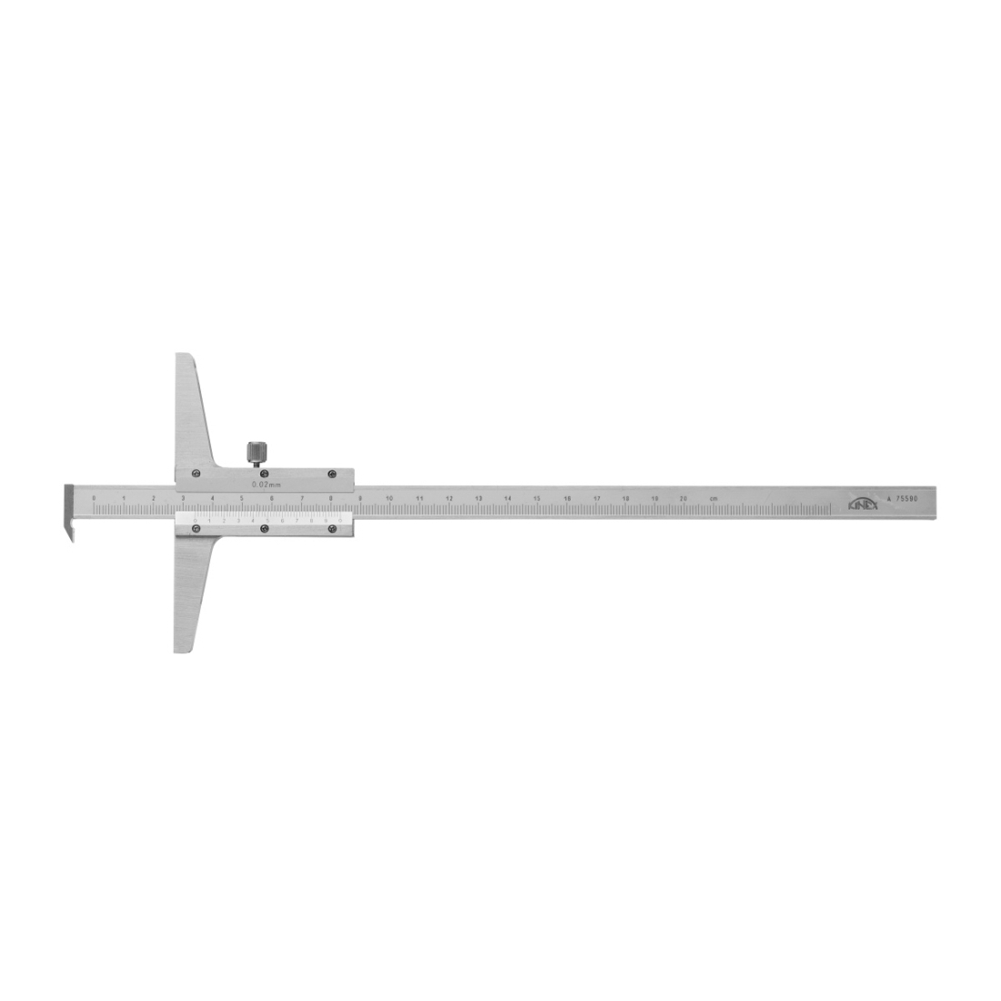 Hĺbkomer s nosom KINEX 300 mm, 0,02 mm, ČSN 25 1280, DIN 862
