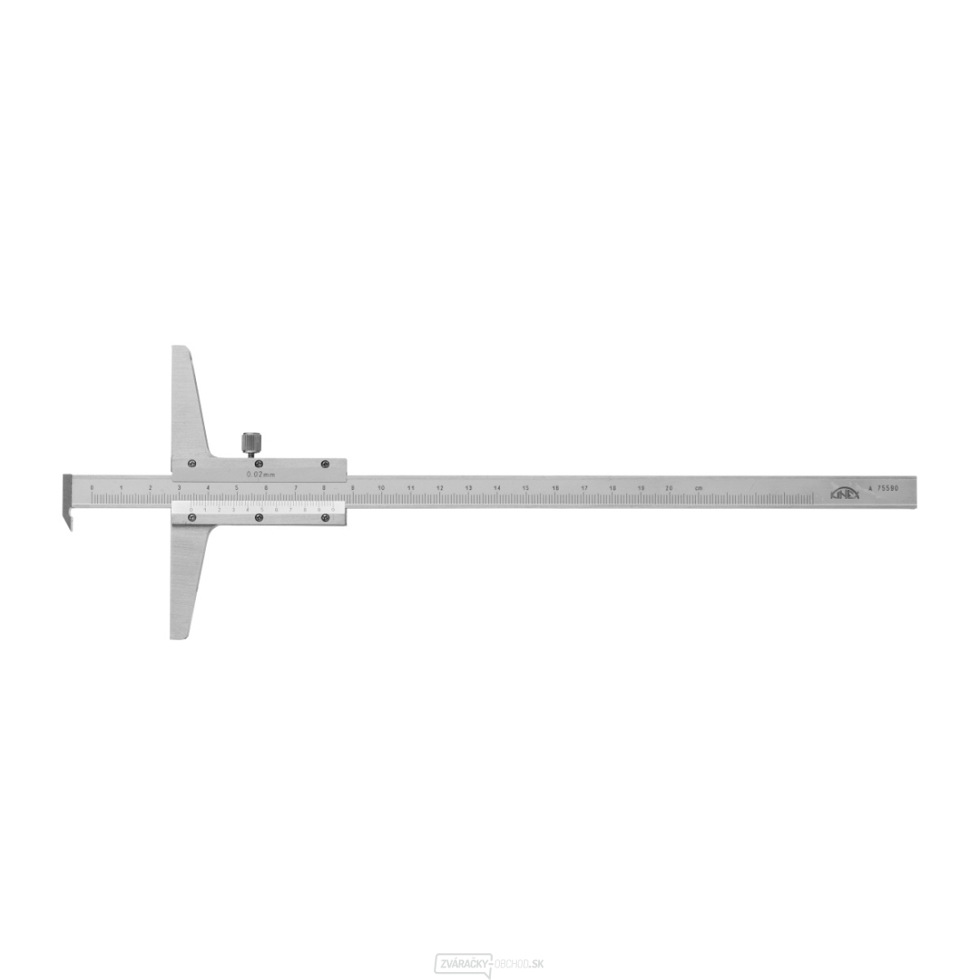 Hĺbkomer s nosom KINEX 500 mm, 0,02 mm, ČSN 25 1280, DIN 862