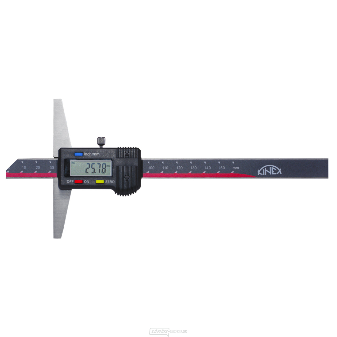 Hĺbkomer digitálny bez nosa KINEX 500 mm, 0,01, DIN 862