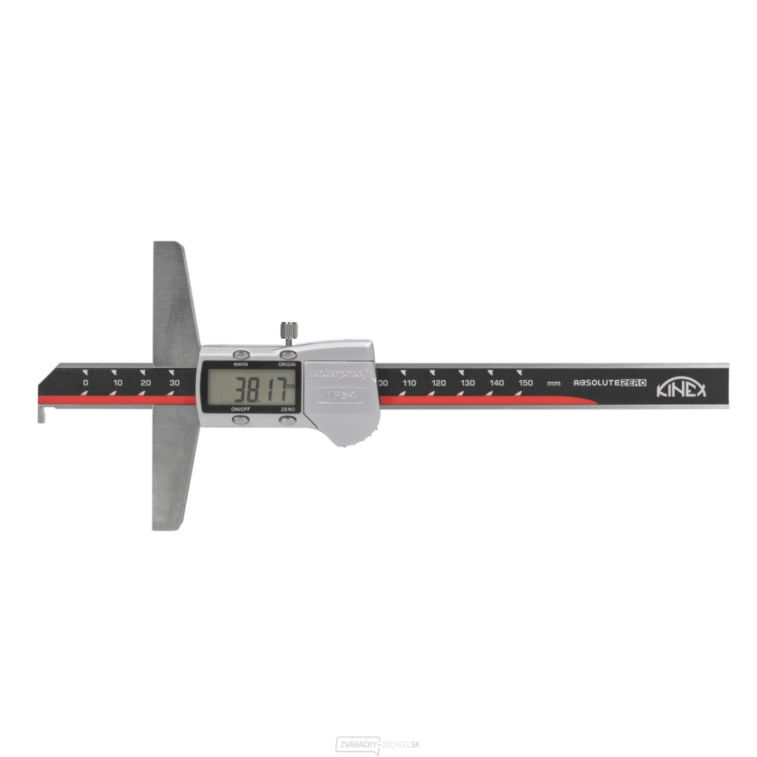 Hĺbkomer digitálny s nosom KINEX 200 mm/0,01, DIN 862