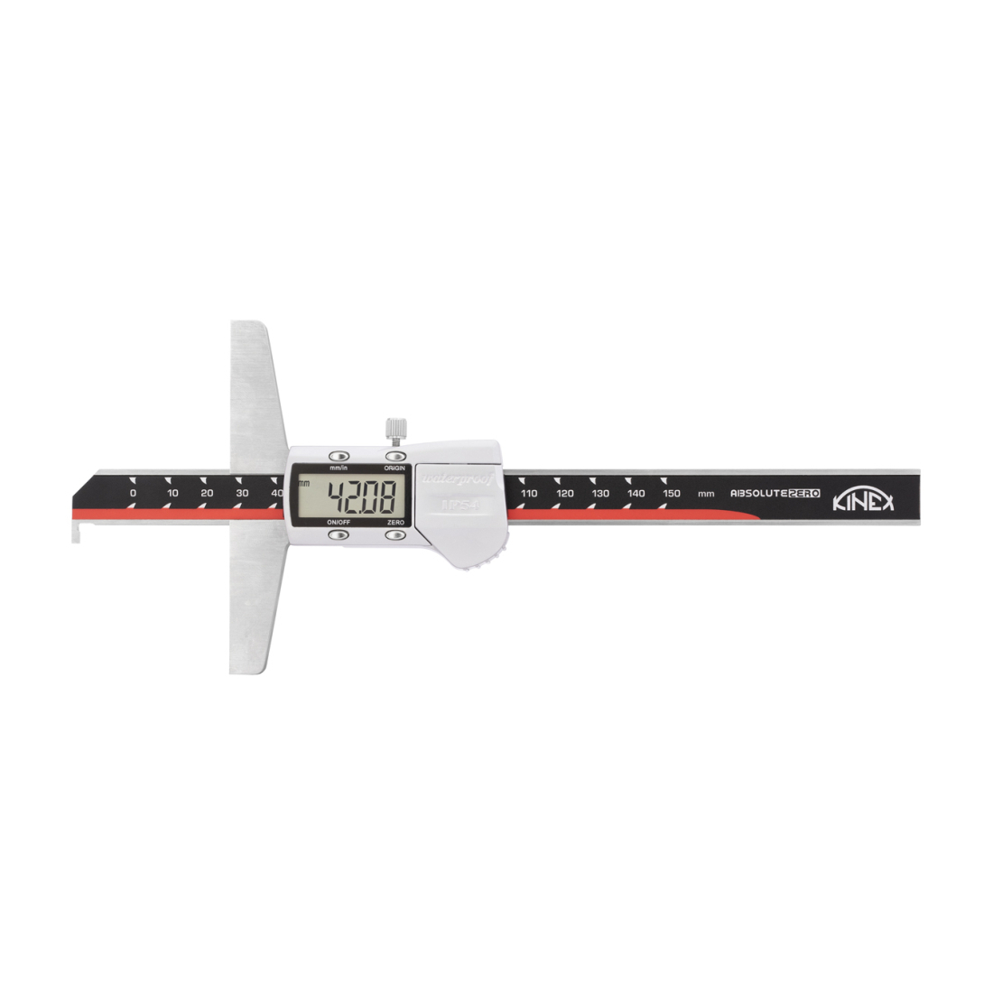 Hĺbkomer digitálny s nosom KINEX 300 mm/0,01, DIN 862