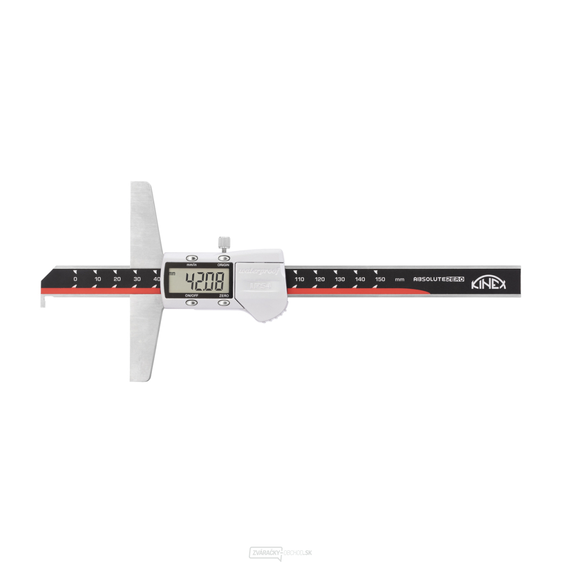 Hĺbkomer digitálny s nosom KINEX 300 mm/0,01, DIN 862