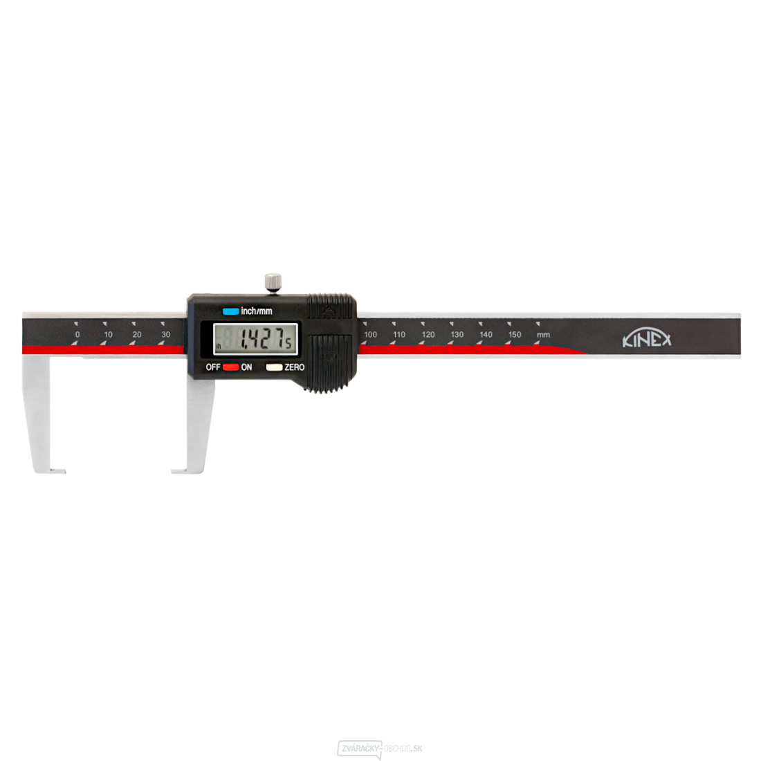 Digitálne posuvné meradlo na vonkajšie zápichy KINEX 150mm