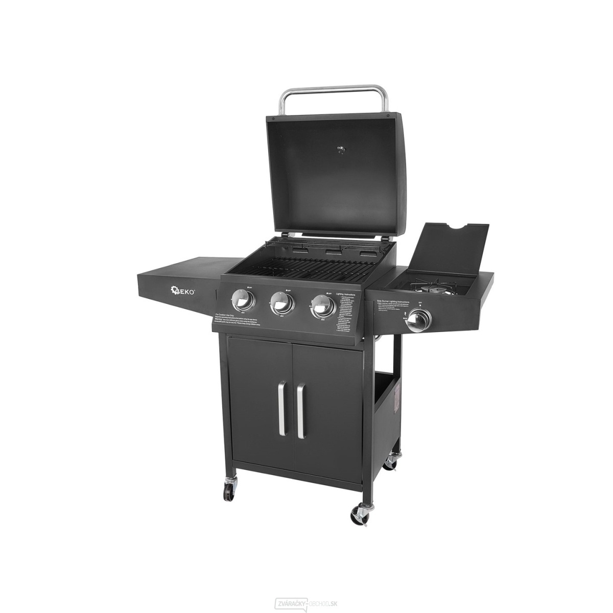Plynový gril 4 horáky (3+1) Geko G80515 11,6kW 